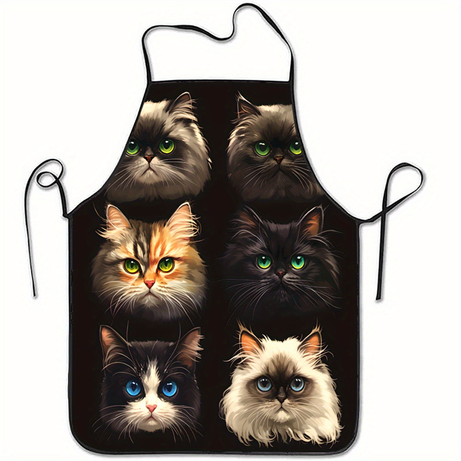 Kitchen Baking Background - Grembiule con ritratto di gatto su