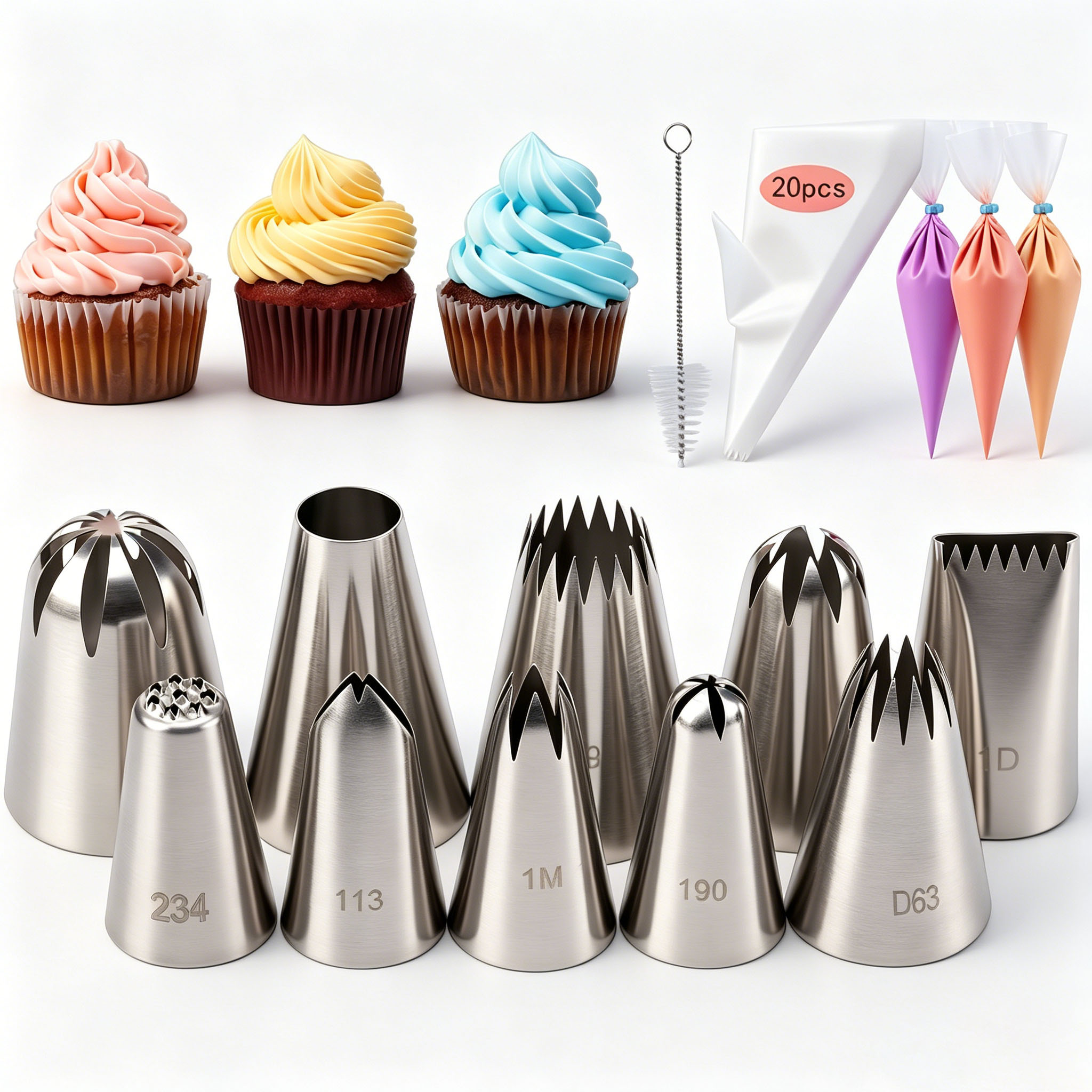 Piping Bag Disposable - Set di 31 punte per decorare