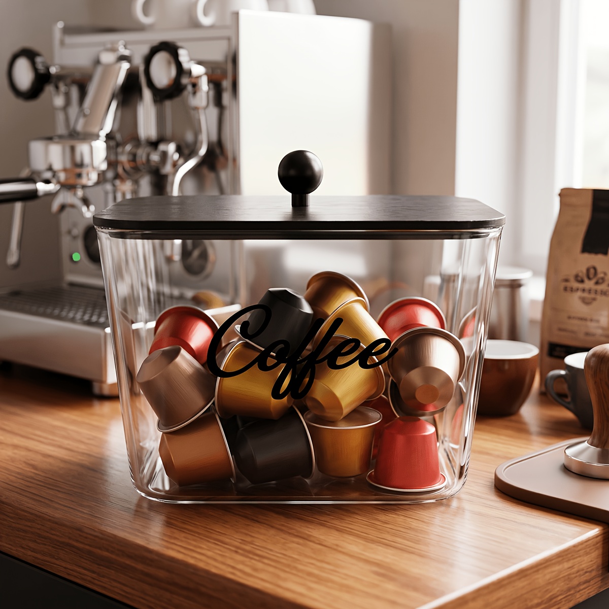 Kitchen Zo - Portacapsule da Caffè con Coperchi, Contenitore