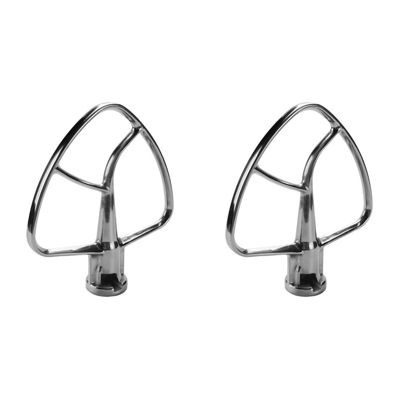 Kitchen Baking Aid - WHYY-2X Frusta piatta in acciaio inossidabile