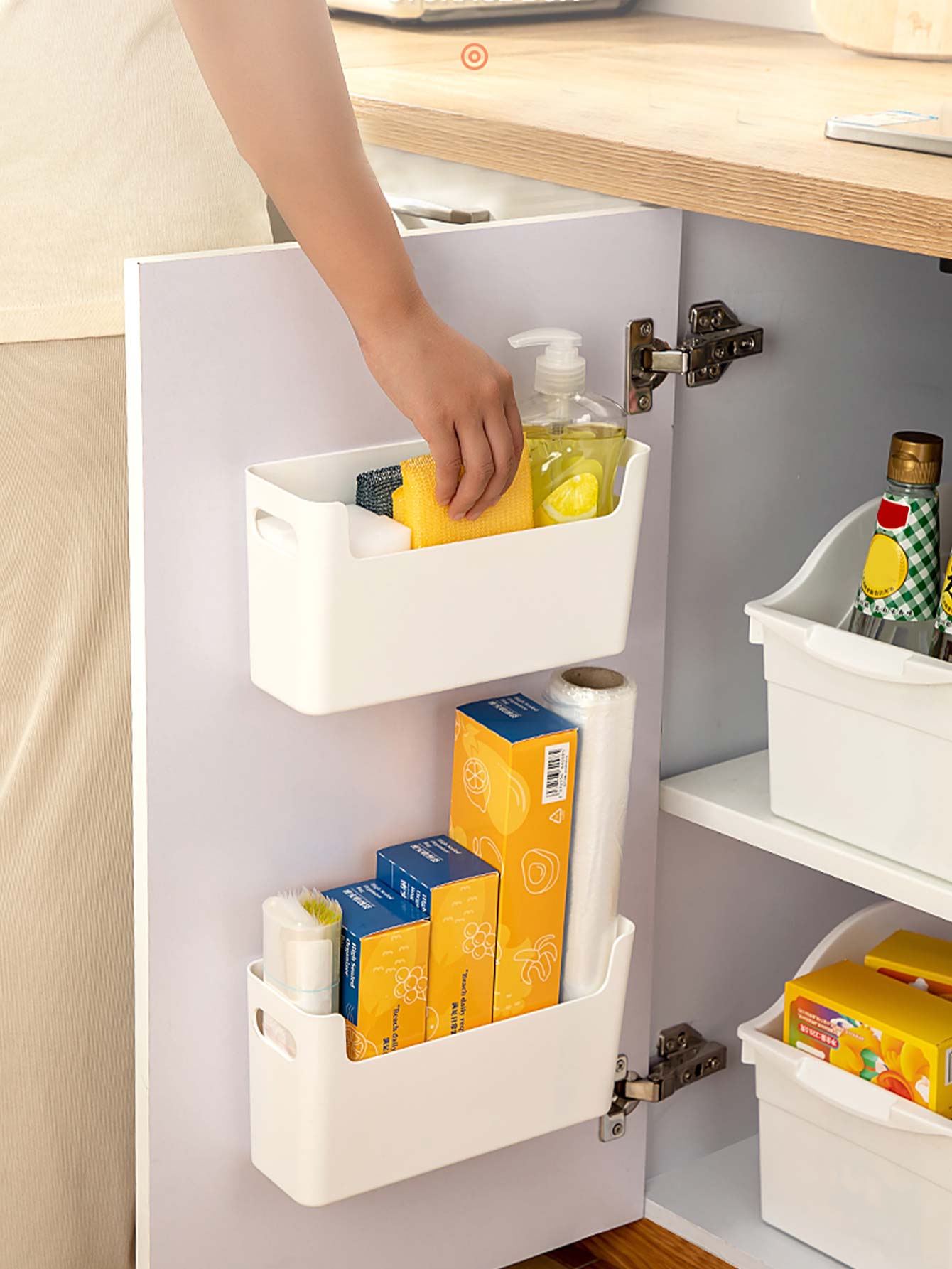 Kitchen Zo - Organizzatore per ante di armadietti senza