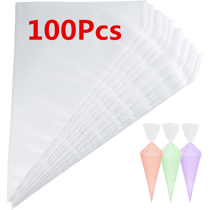 Piping Bag Disposable - LMETJMA 100 pezzi sacchetti per pasticceria