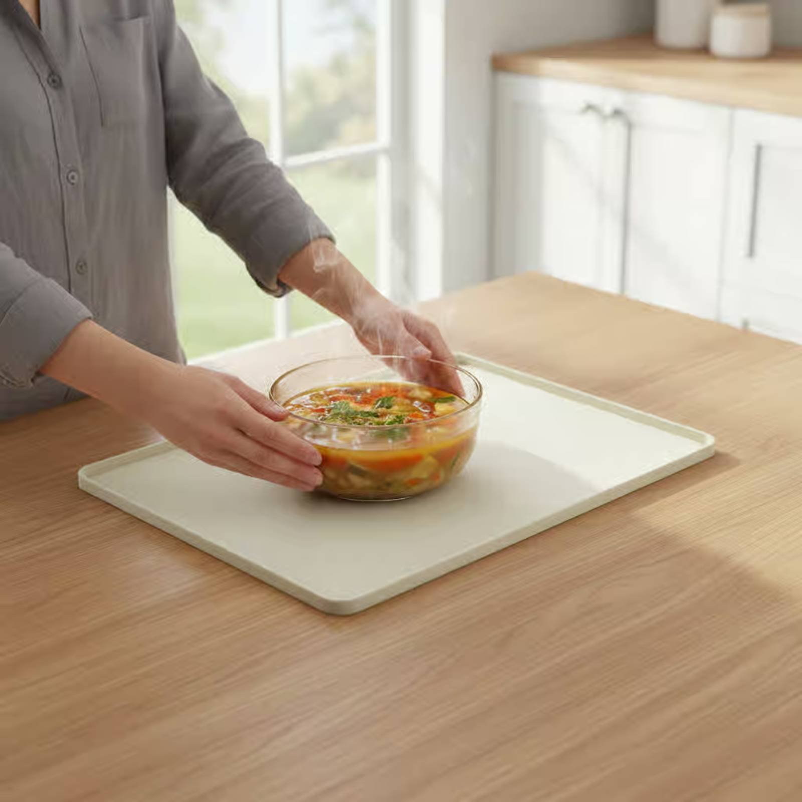 Kitchen Baking Trays - Tappetino in Silicone per Microonde, Protezione
