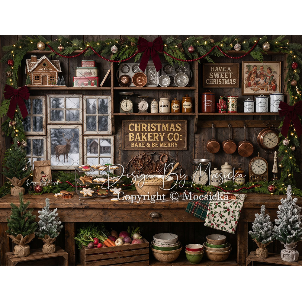 Sfondo Fotografico Natalizio R - Kitchen Baking Background recensione e prezzo