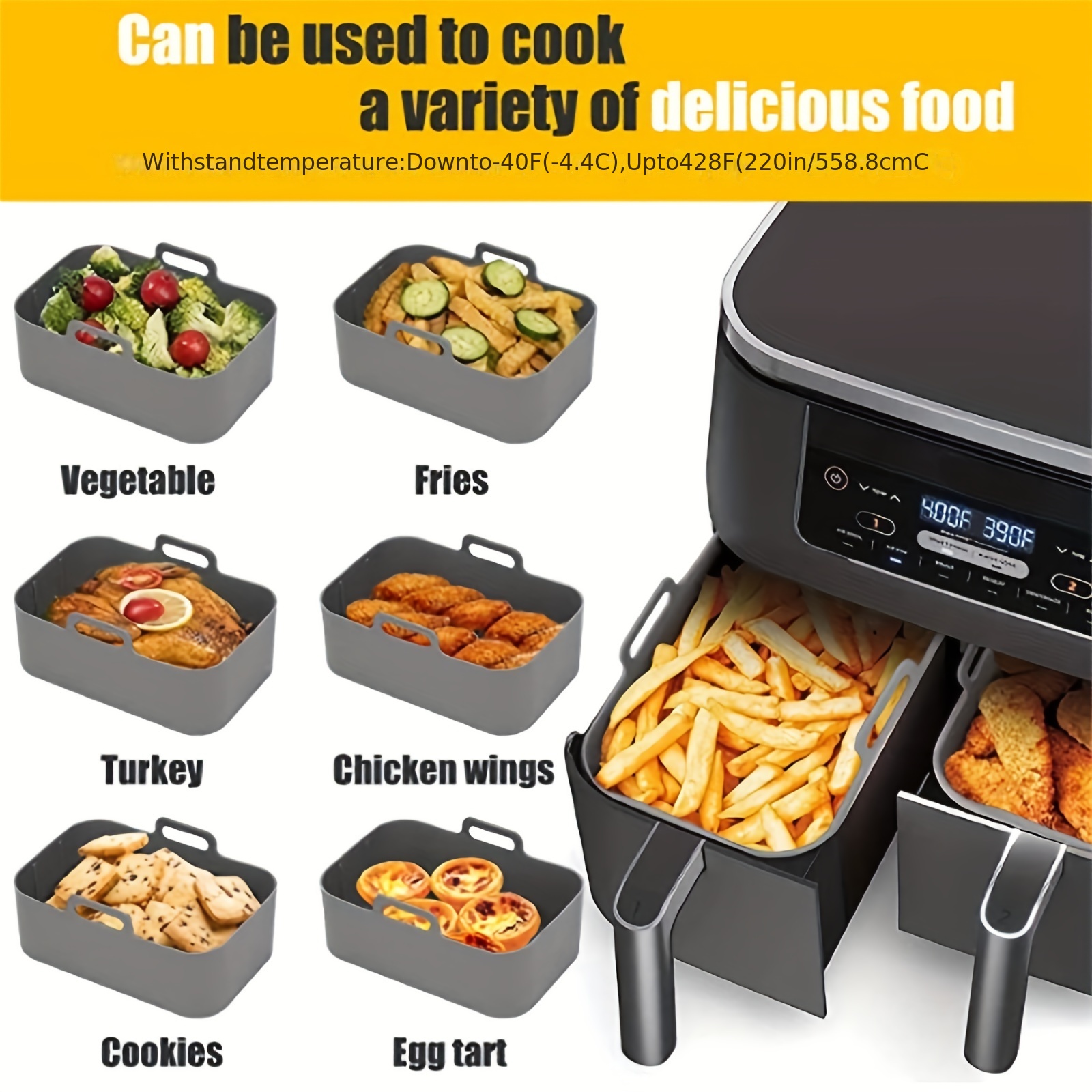 1/2 pezzi friggitrice ad aria  - Kitchen Baking Trays recensione e prezzo