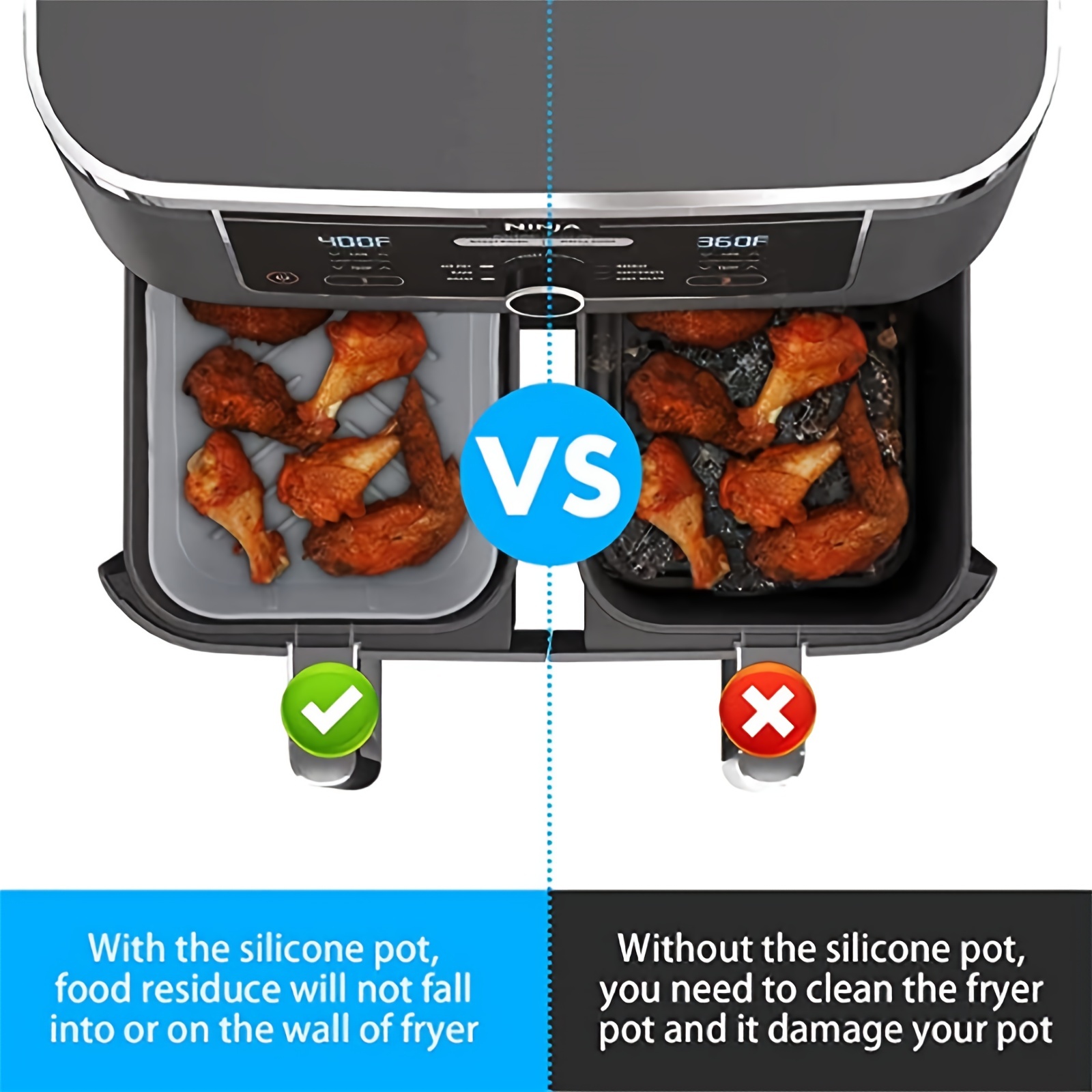 1/2 pezzi friggitrice ad aria  - Kitchen Baking Trays recensione e prezzo