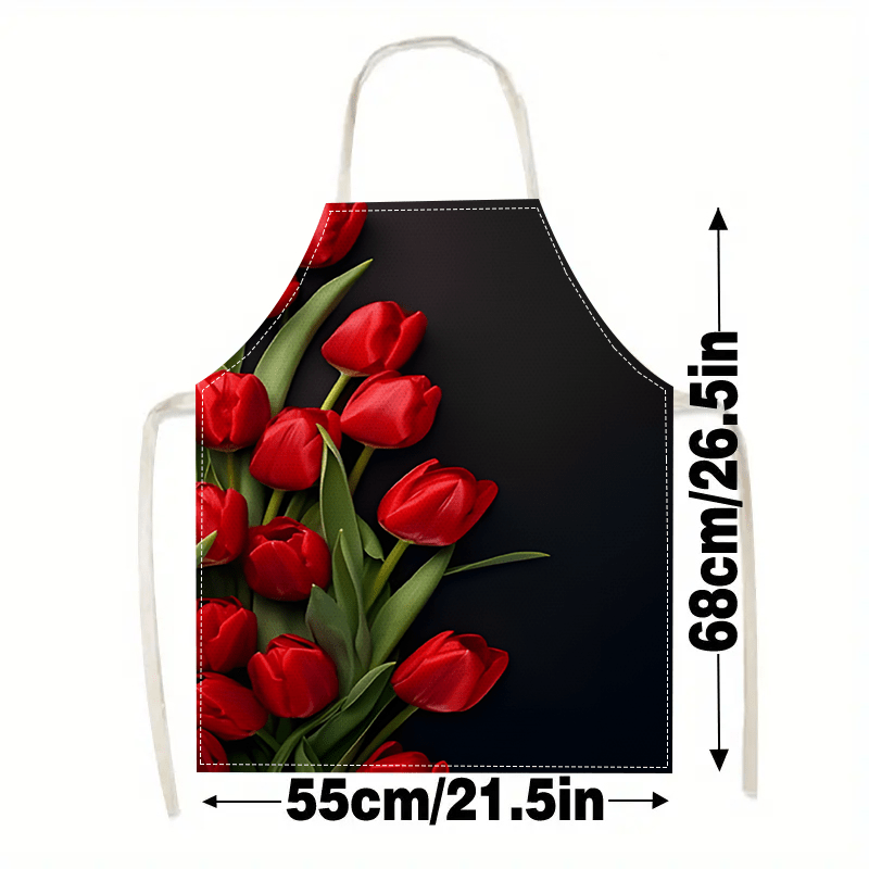Grembiule in lino con 1 tulipa - Kitchen Baking Background recensione e prezzo